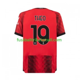 Fußballtrikots AC Mailand Theo Hernandez 19 2023-2024 Kurzarm Heimtrikotsatz kaufen